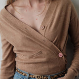 The Wrap CARDIGAN, Camel Cashmere Blend