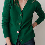 The Wrap CARDIGAN, Grass Cashmere Blend