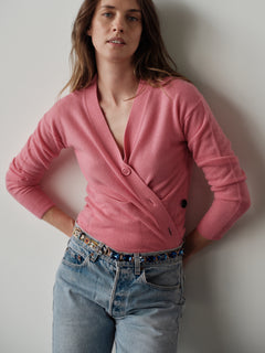 The Wrap CARDIGAN, Bubble Pink Cashmere Blend