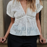 The DOLMAN, White Sheer Jacquard