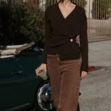 The Wrap CARDIGAN, Chocolate