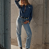 The NEW WEST Shirt, Embroidered Chambray