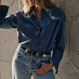The NEW WEST Shirt, Embroidered Chambray