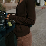 The Wrap CARDIGAN, Chocolate