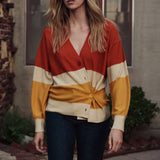 The SLOUCH WRAP Cardigan, Canyon Stripe