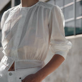 The FAN Blouse, 100% Tissue Cotton Lawn