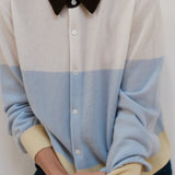 The RUGBY CARDIGAN Sweater, Retro Stripe