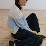 The RUGBY CARDIGAN Sweater, Retro Stripe