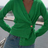 The Wrap CARDIGAN, Grass 12g 100% Cotton