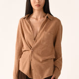 The MEN'S SHIRT SWEATER, Cashmere Blend Camel
