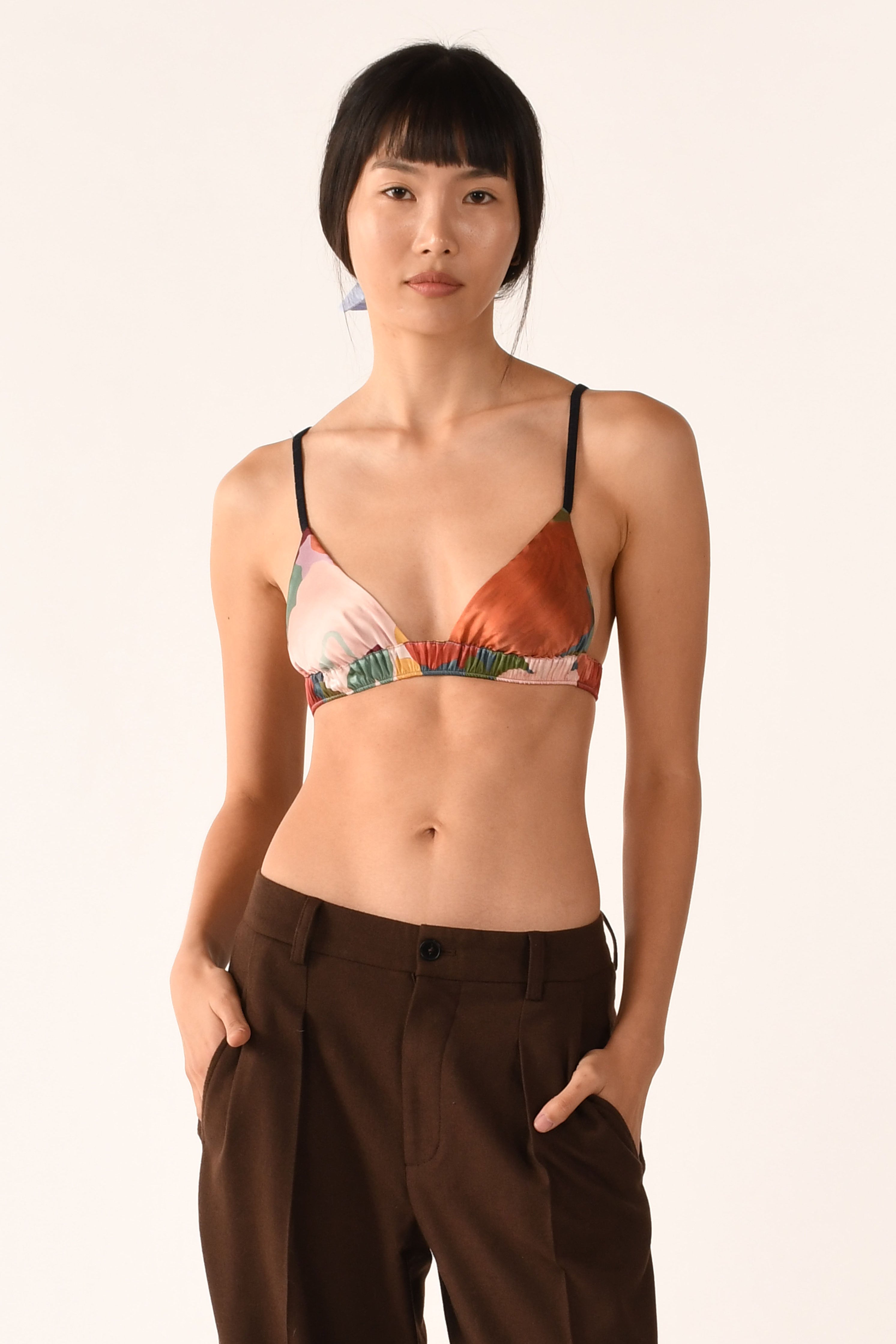 The TRIANGLE BRALETTE, 100% Silk