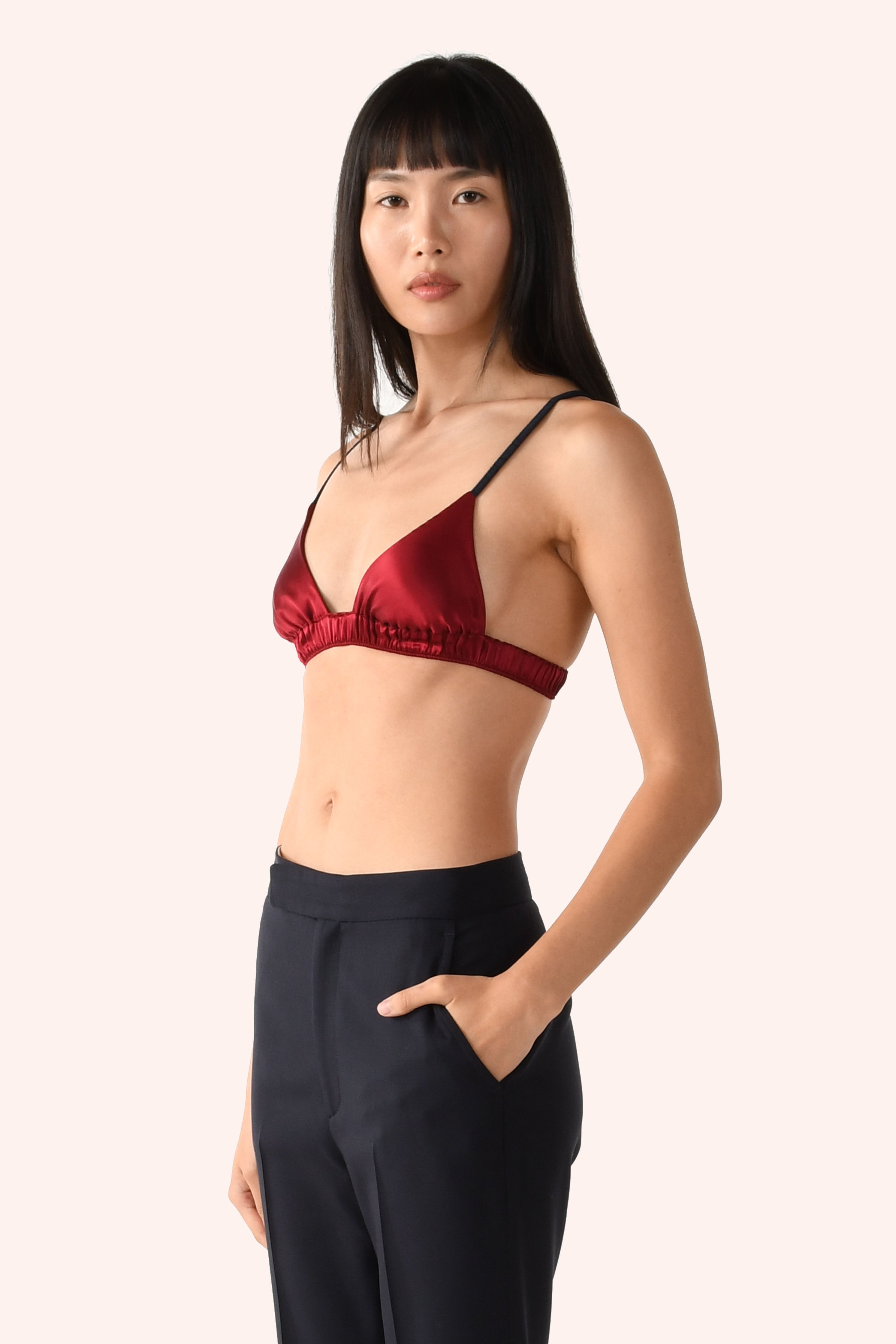 The TRIANGLE BRALETTE, 100% Silk