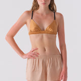 The TRIANGLE BRALETTE, 100% Sueded Silk