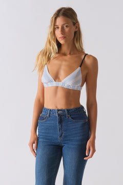 The TRIANGLE BRALETTE, Bedford Stripe