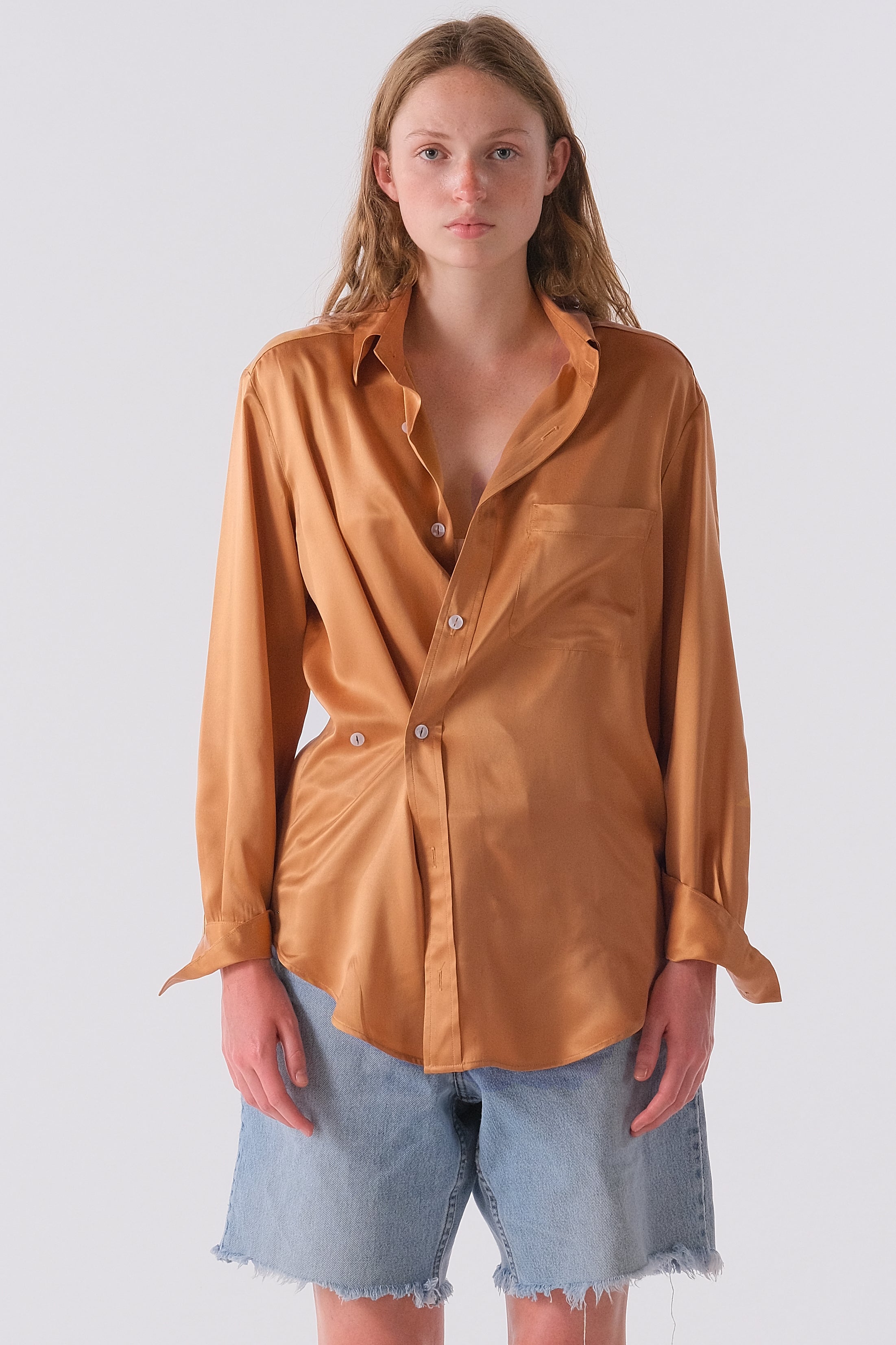 The MEN'S Shirt, 100% Sueded Silk