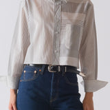 The SHORTY Shirt, Cotton Sateen Stripe