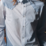 The RAW EDGE WESTERN Shirt, Stripe Scrappy